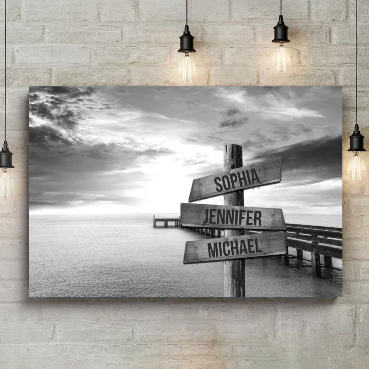 Lakeview Serenity Multi-Names Custom Canvas