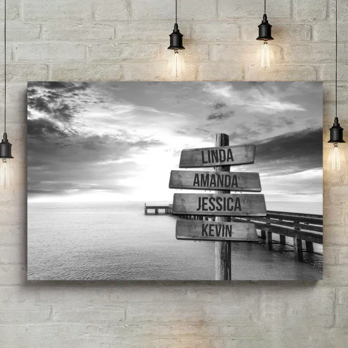 Lakeview Serenity Multi-Names Custom Canvas