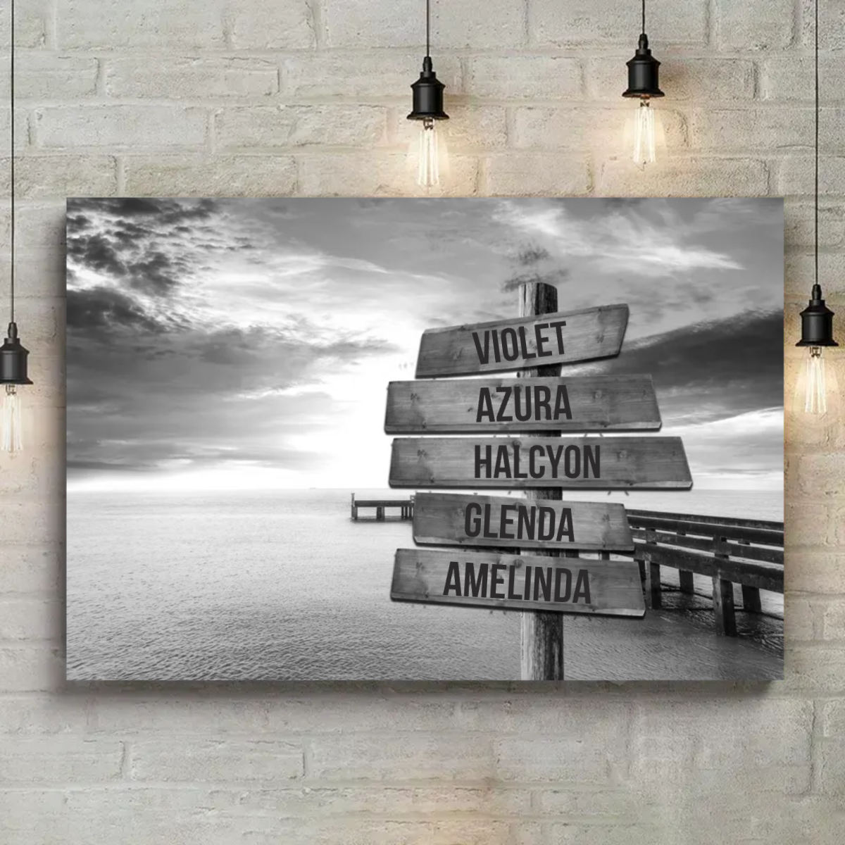 Lakeview Serenity Multi-Names Custom Canvas