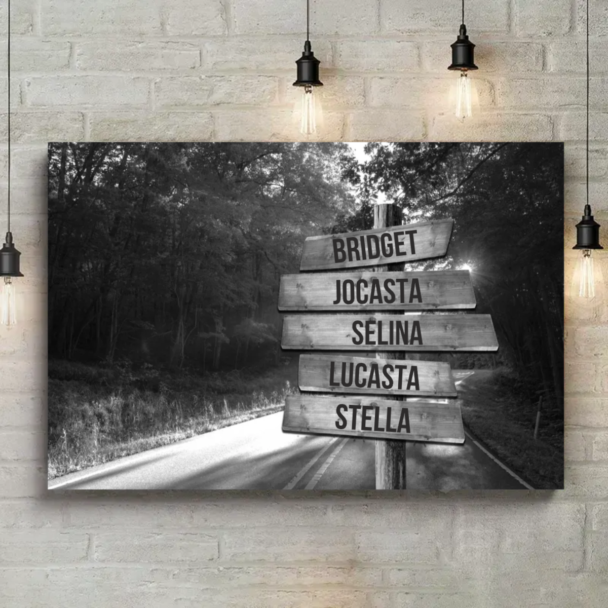 Country Road Family Name Canvas VIP