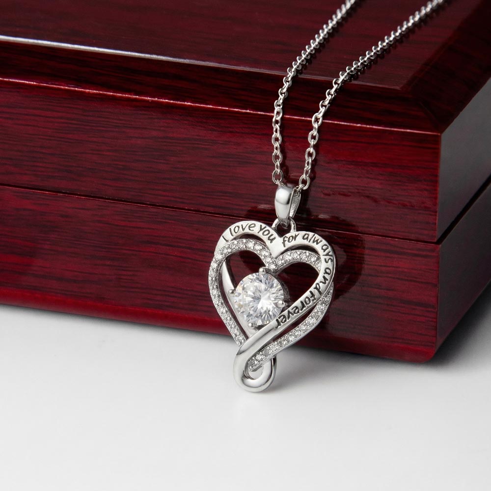 To My Wife Forever & Always Heart Necklace