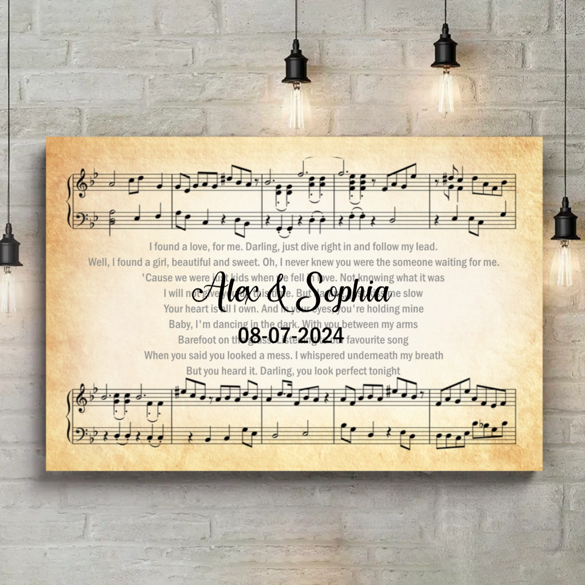 Song Lyrics On Personalized Canvas VIP