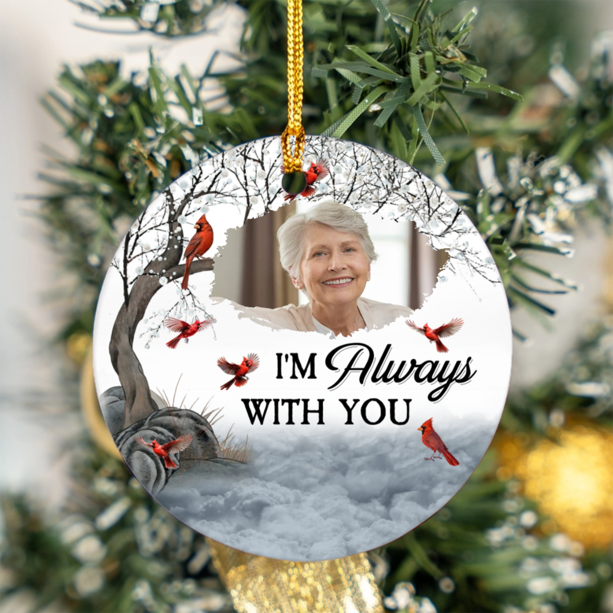 I'm Always With You - Personalized Circle Ornament