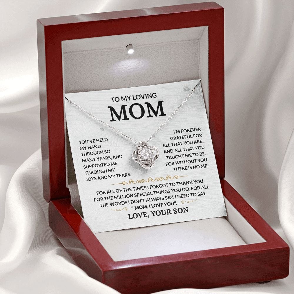 To My Loving Mom - Forever Grateful - Forever Love Necklace