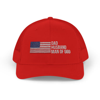 Dad, Husband Man of God Snapback Patriotic Hats