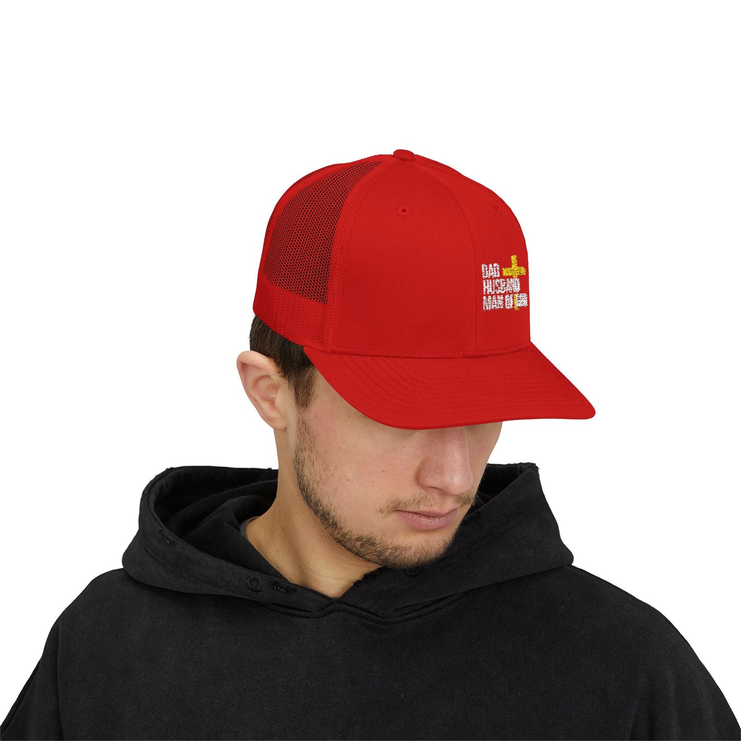 Dad, Husband, Man of God Snapback Trucker Hats