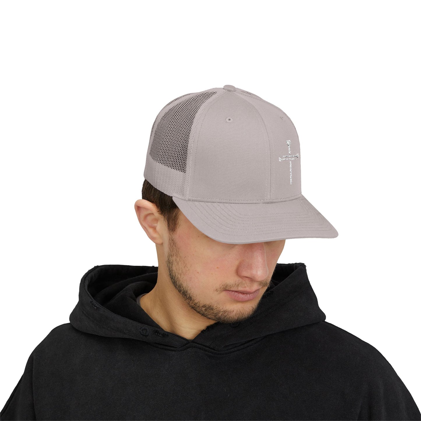 Rhinestone Cross Trucker Cap