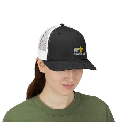 Mom, Wife, Woman of God Snapback Trucker Hats