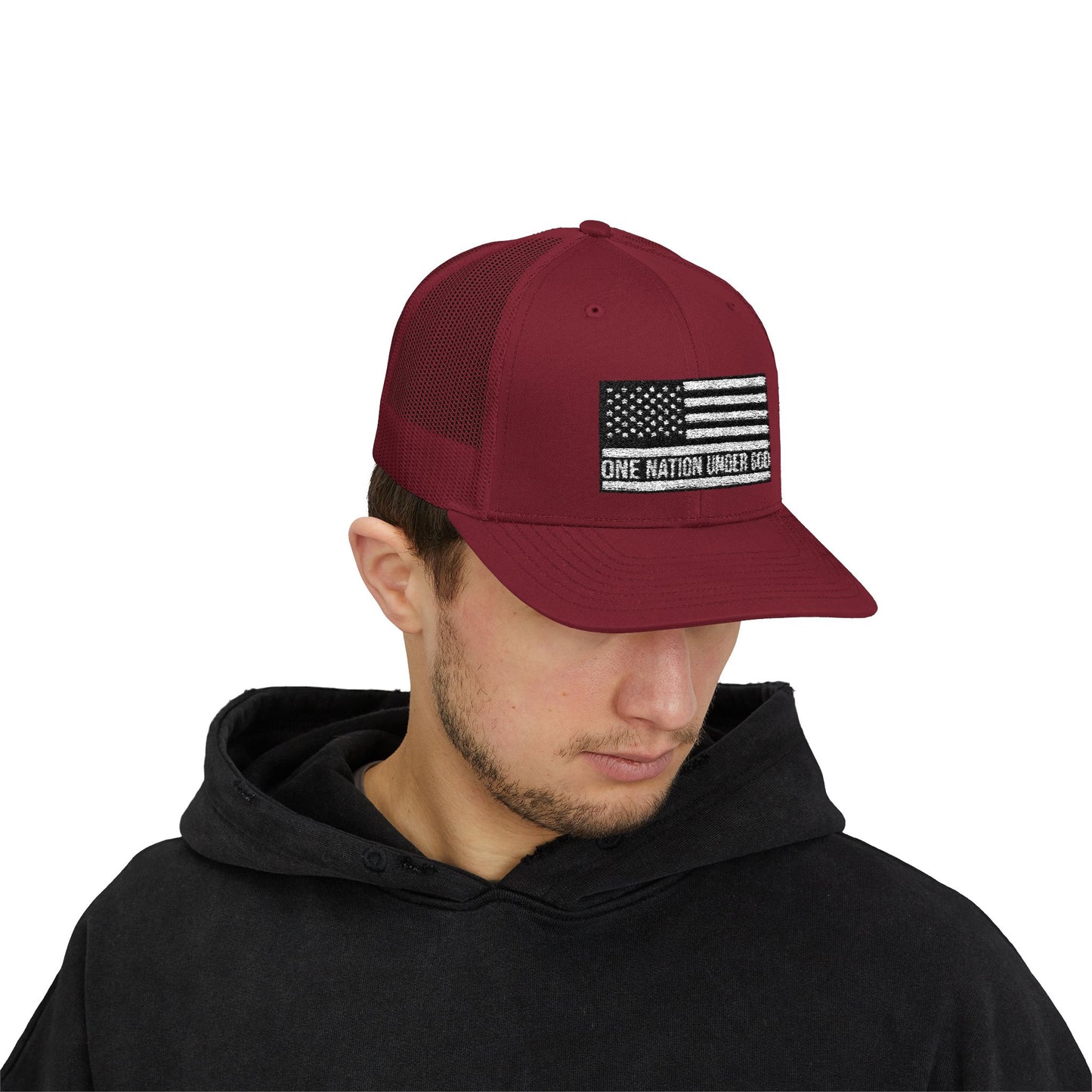 Rhinestone Cross Trucker Cap