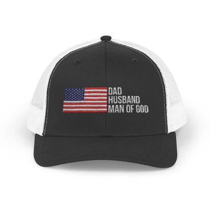 Dad, Husband Man of God Snapback Patriotic Hats