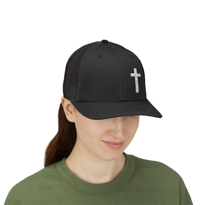 Rhinestone Cross Trucker Cap