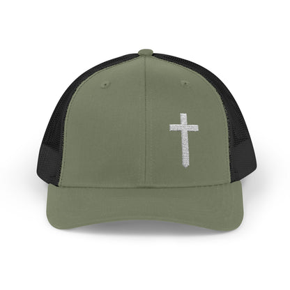 Rhinestone Cross Trucker Cap