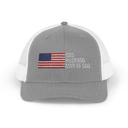 Dad, Husband Man of God Snapback Patriotic Hats