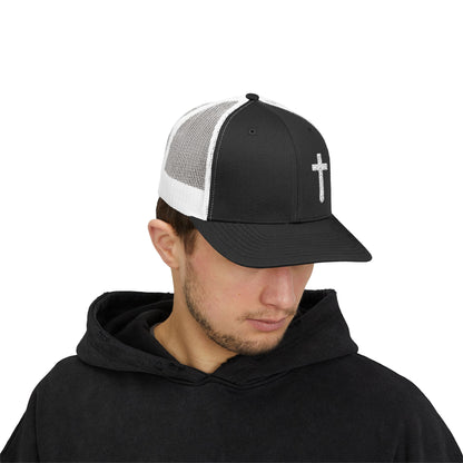 Rhinestone Cross Trucker Cap