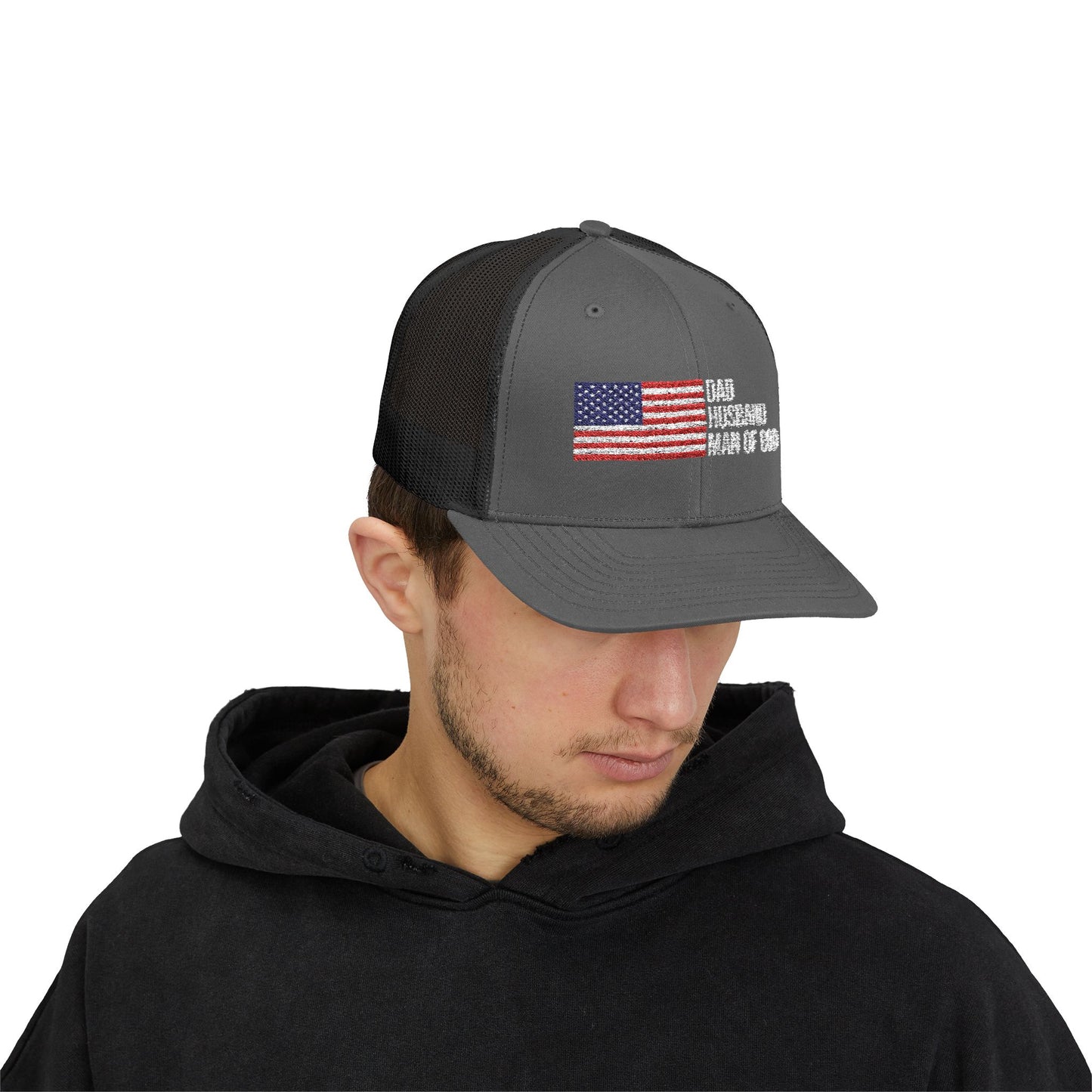 Dad, Husband Man of God Snapback Patriotic Hats