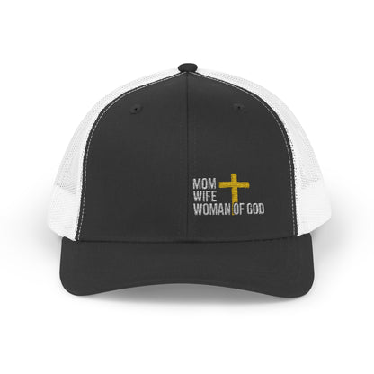 Mom, Wife, Woman of God Snapback Trucker Hats