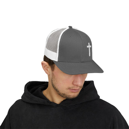 Rhinestone Cross Trucker Cap