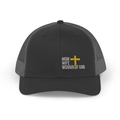 Mom, Wife, Woman of God Snapback Trucker Hats