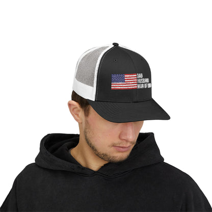 Dad, Husband Man of God Snapback Patriotic Hats