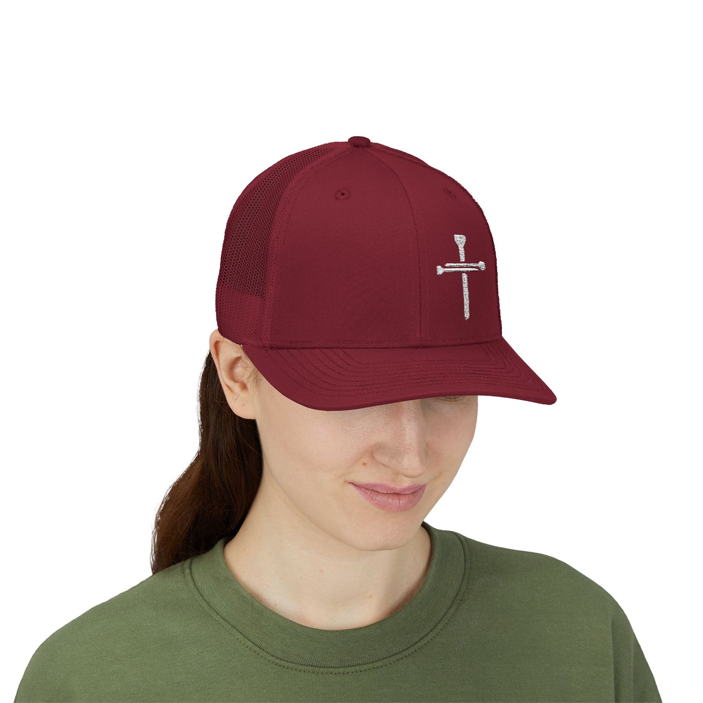 Rhinestone Cross Trucker Cap