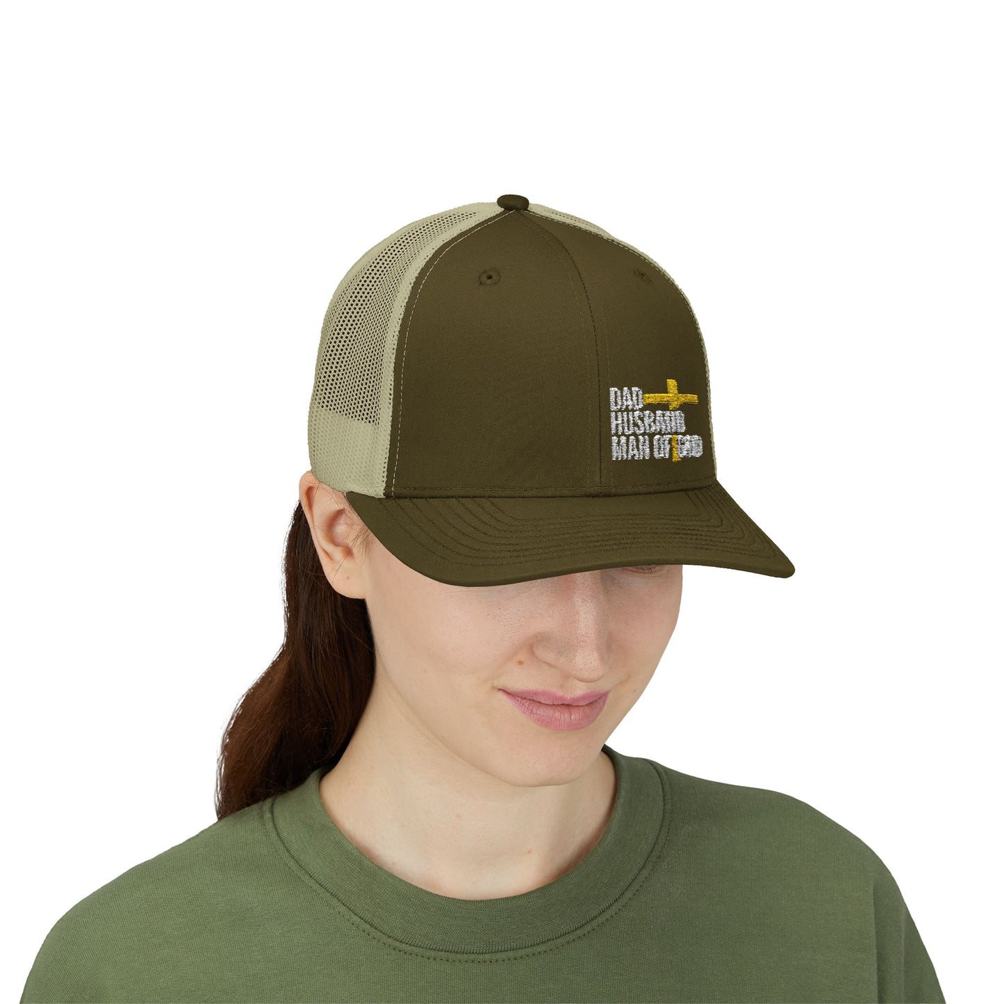 Rhinestone Cross Trucker Cap
