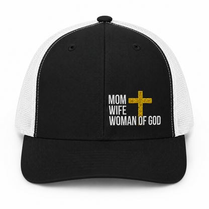 Mom, Wife, Woman of God Snapback Trucker Hats