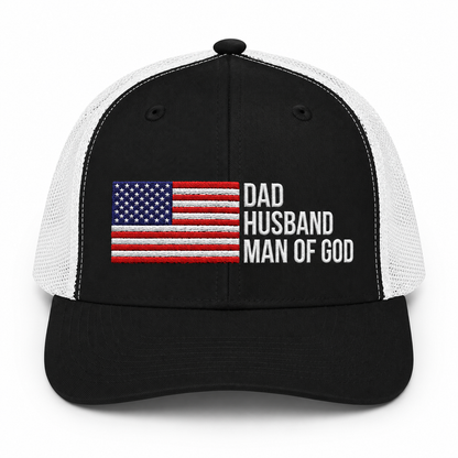 Dad, Husband Man of God Snapback Patriotic Hats