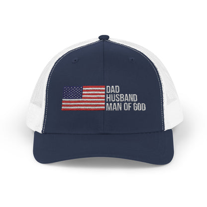 Dad, Husband Man of God Snapback Patriotic Hats