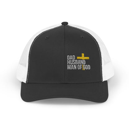 Dad, Husband, Man of God Snapback Trucker Hats