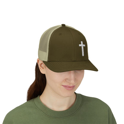Rhinestone Cross Trucker Cap