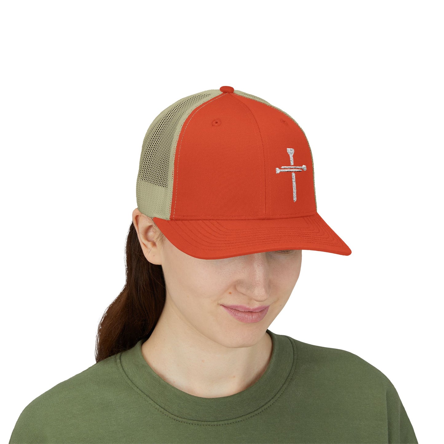 Rhinestone Cross Trucker Cap
