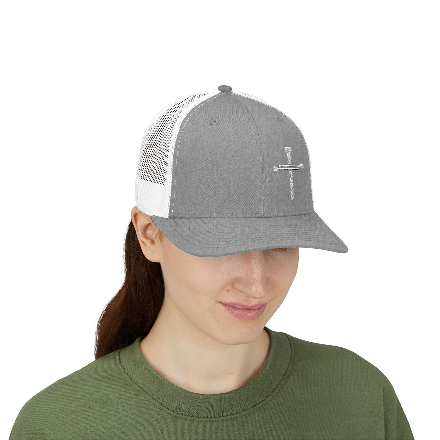 Rhinestone Cross Trucker Cap