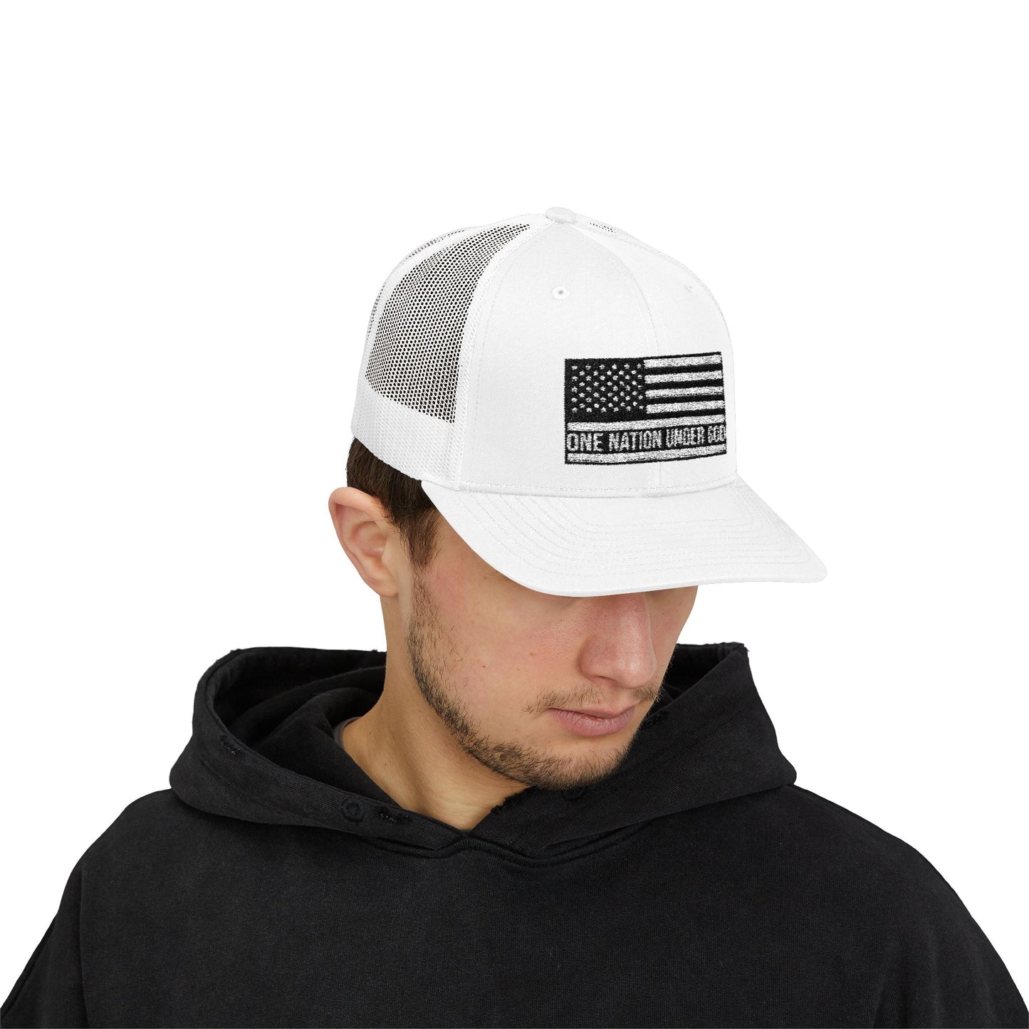 Rhinestone Cross Trucker Cap