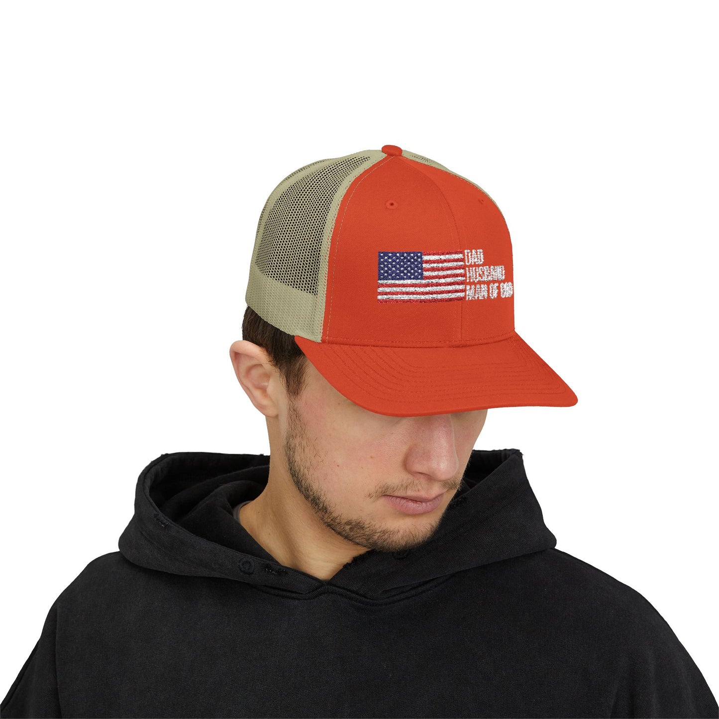 Dad, Husband Man of God Snapback Patriotic Hats