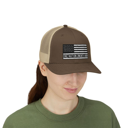Rhinestone Cross Trucker Cap