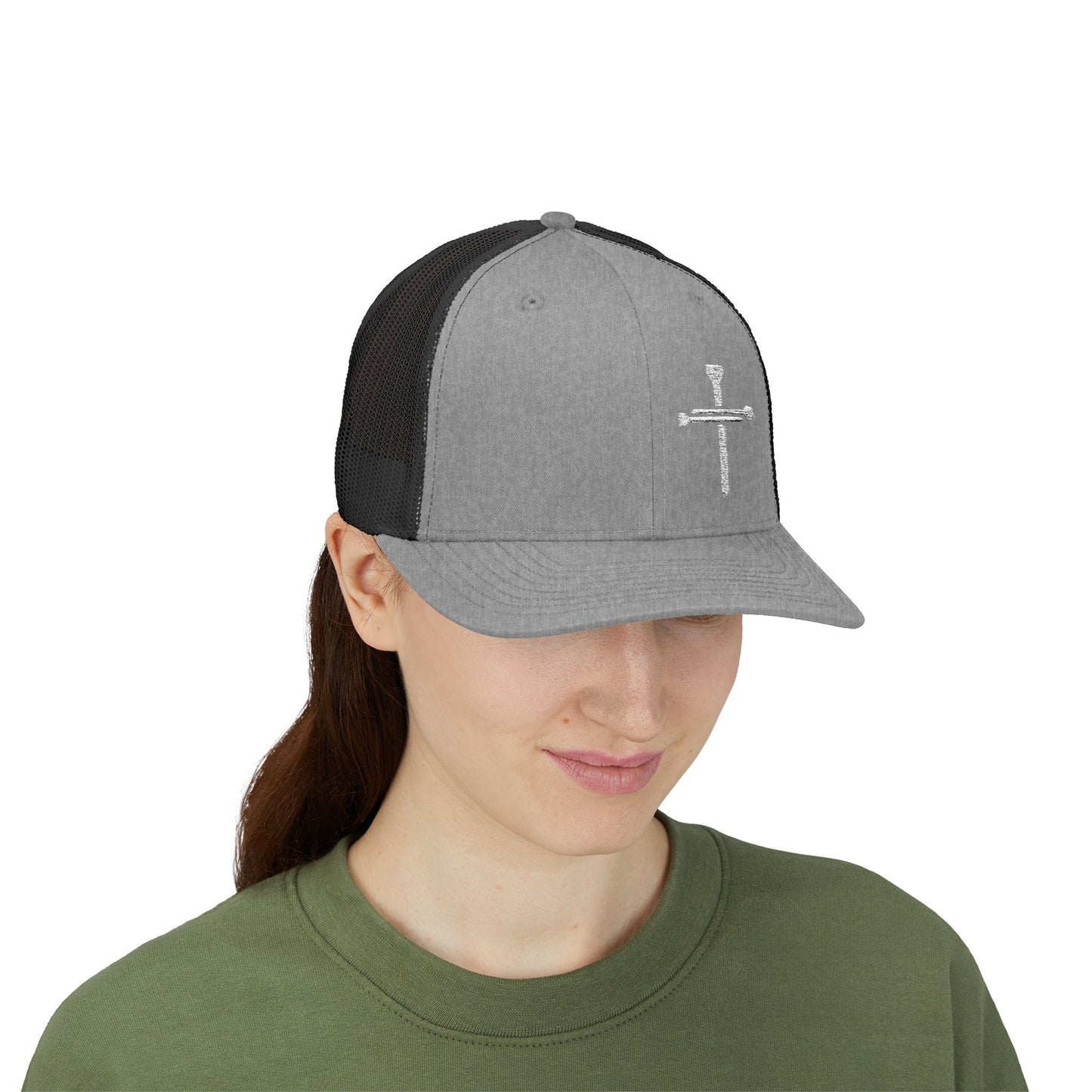 Rhinestone Cross Trucker Cap