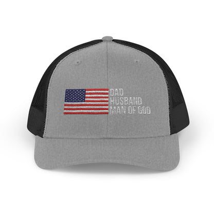 Dad, Husband Man of God Snapback Patriotic Hats
