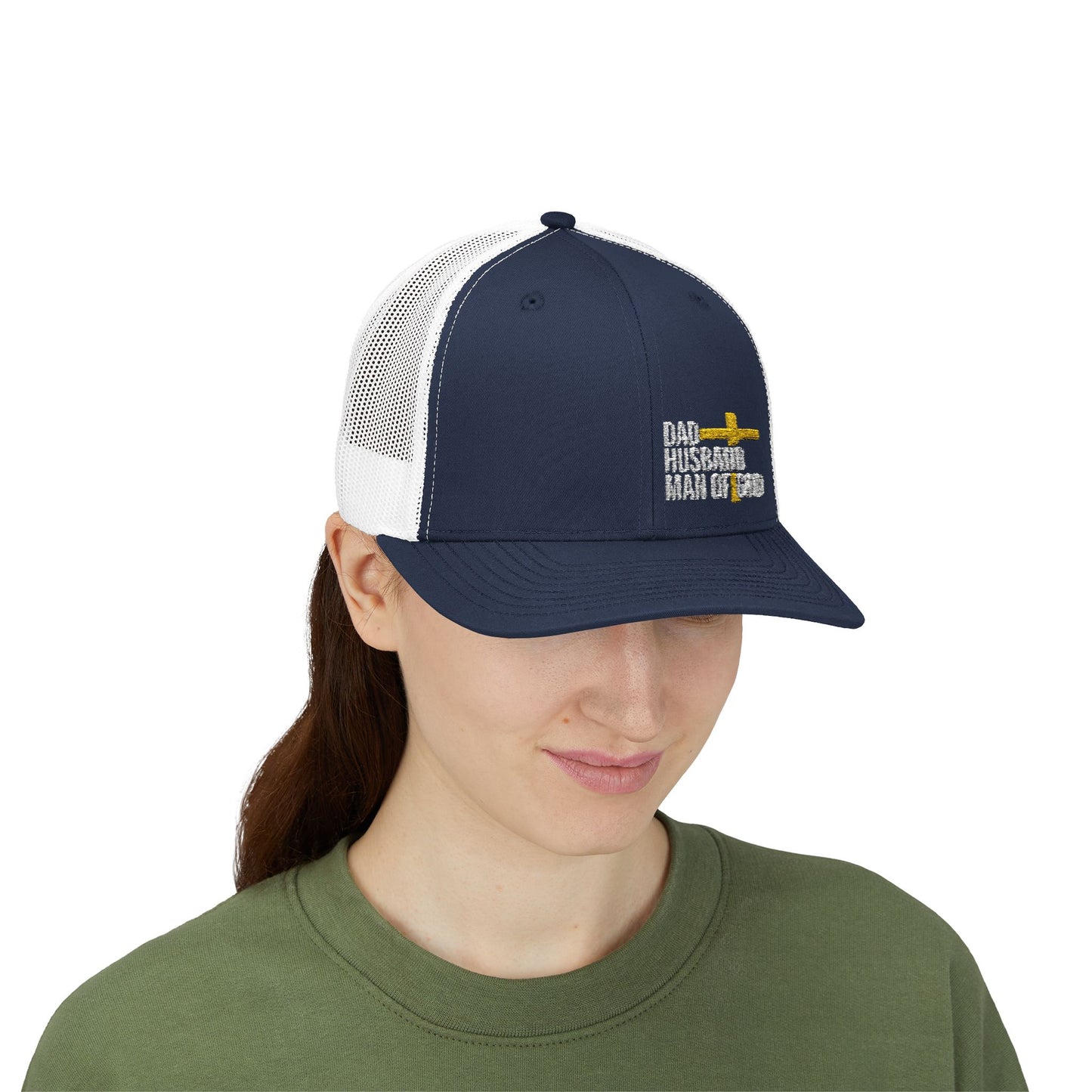 Rhinestone Cross Trucker Cap