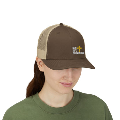 Mom, Wife, Woman of God Snapback Trucker Hats