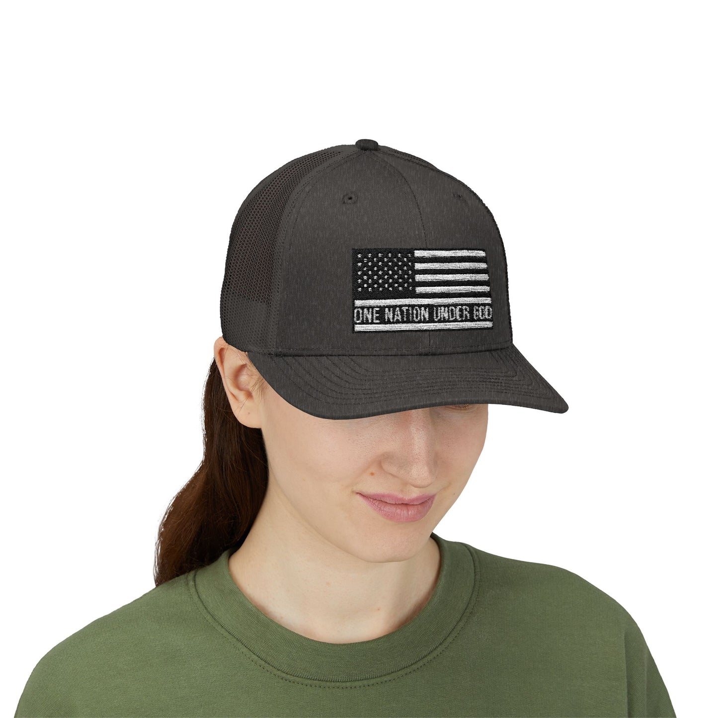 Rhinestone Cross Trucker Cap