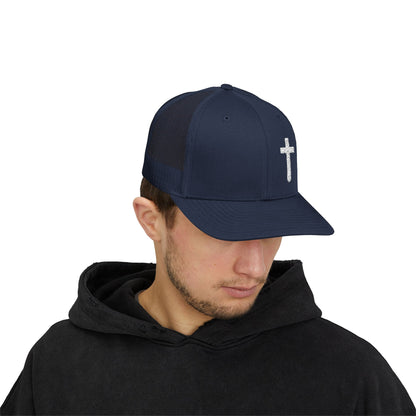 Rhinestone Cross Trucker Cap