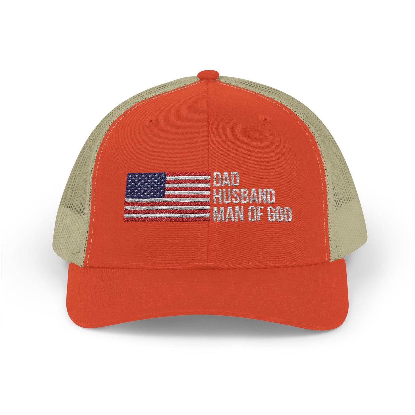 Dad, Husband Man of God Snapback Patriotic Hats