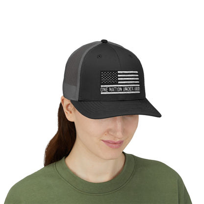 Rhinestone Cross Trucker Cap