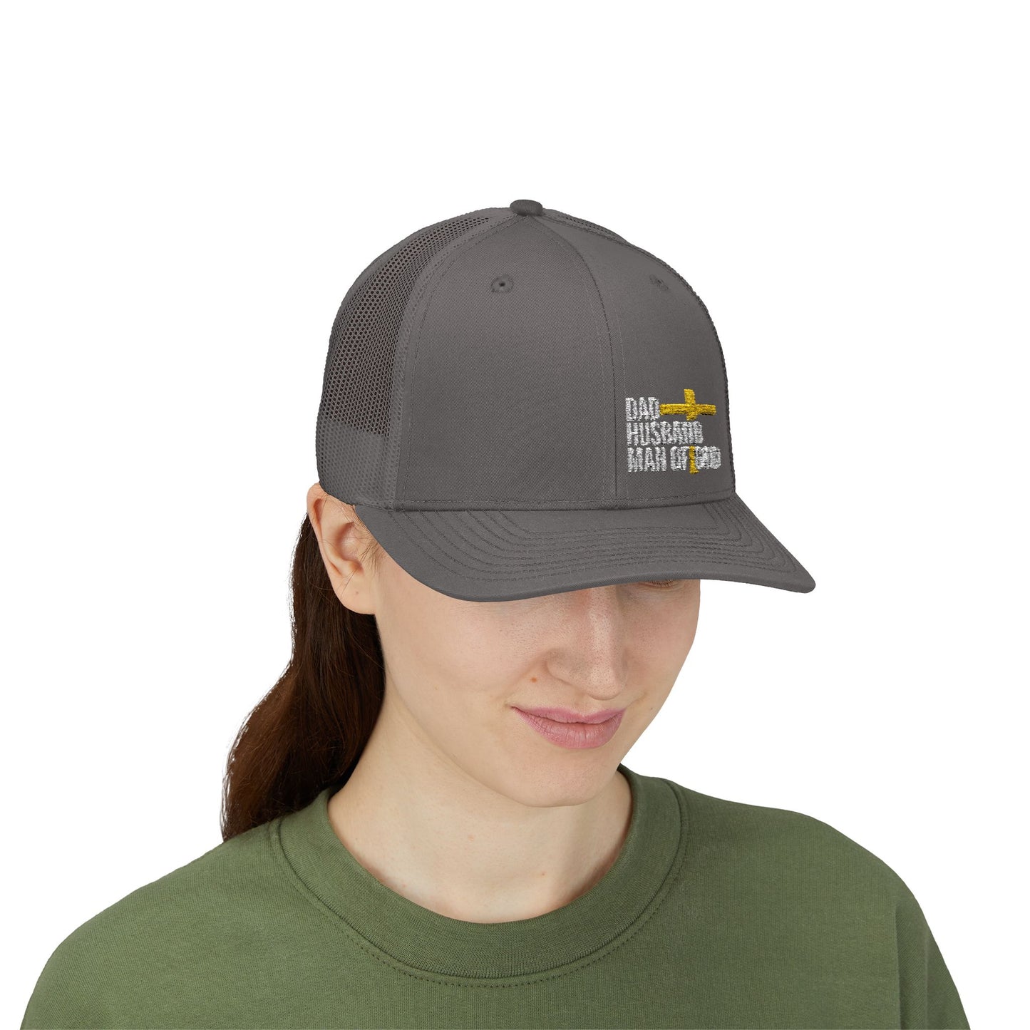 Rhinestone Cross Trucker Cap
