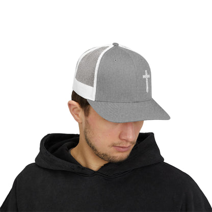 Rhinestone Cross Trucker Cap