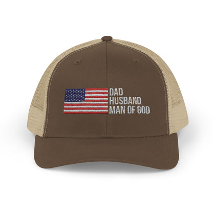 Dad, Husband Man of God Snapback Patriotic Hats