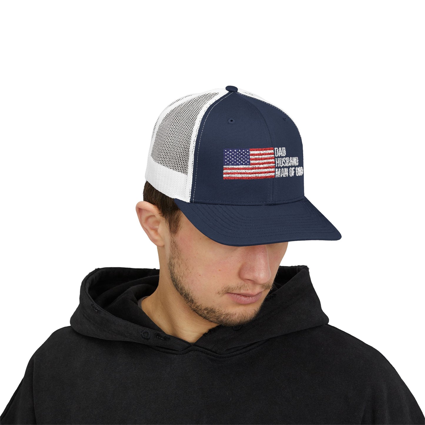 Dad, Husband Man of God Snapback Patriotic Hats