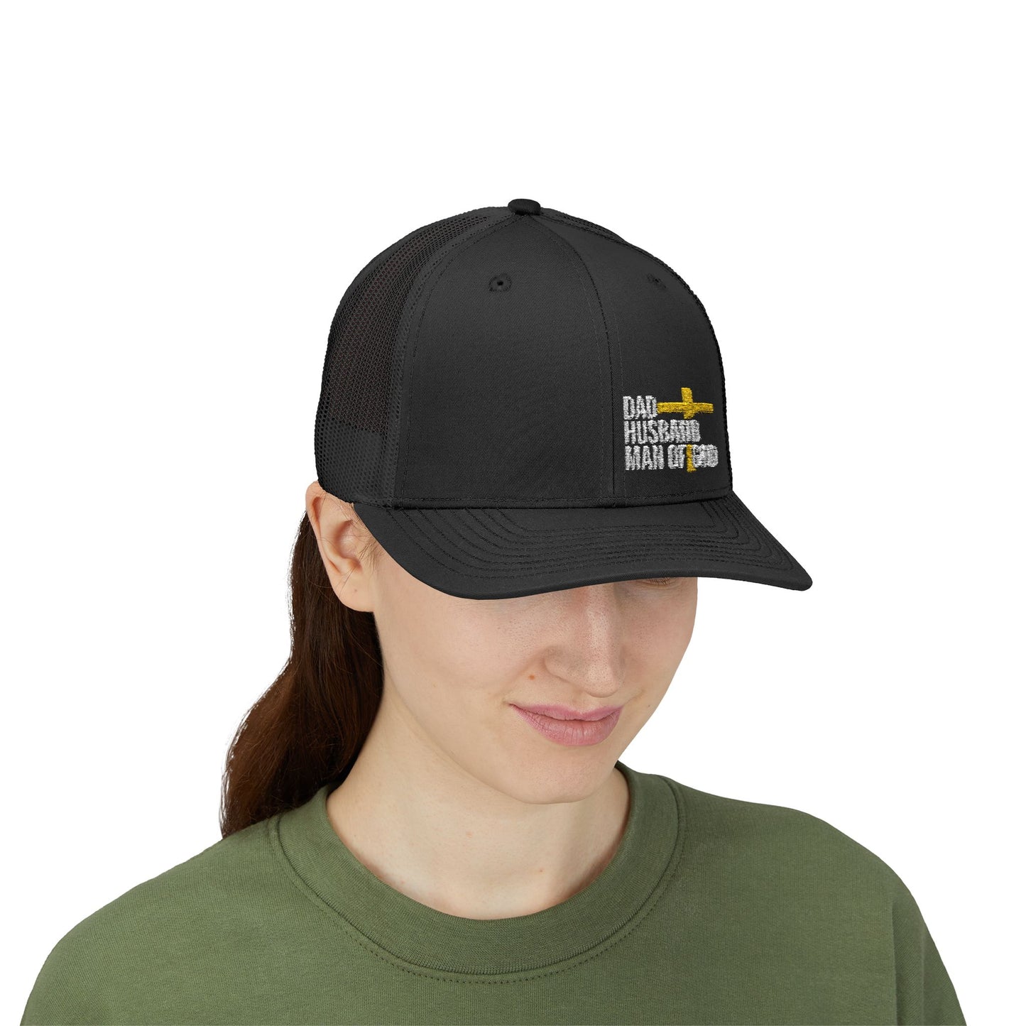 Rhinestone Cross Trucker Cap