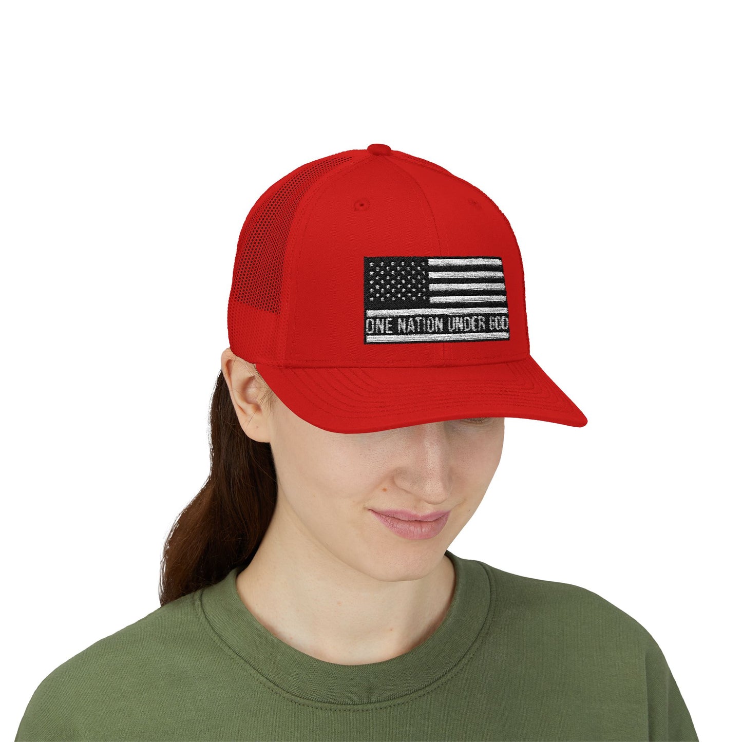 Rhinestone Cross Trucker Cap