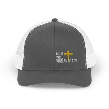 Mom, Wife, Woman of God Snapback Trucker Hats